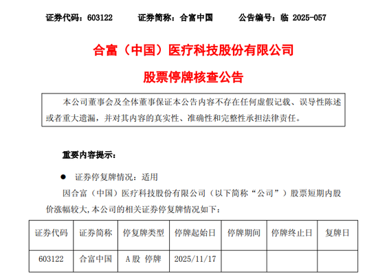 突发！603122，停牌核查！14天12涨停！