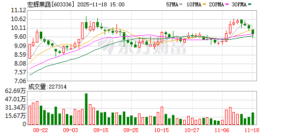 宏辉果蔬：公司将加速推动食品业务经营